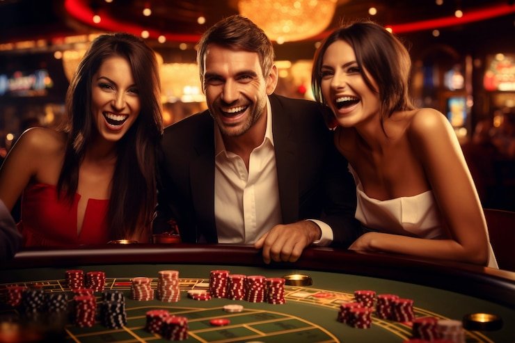 roda American Roulette dengan 38 angka dan dealer profesional